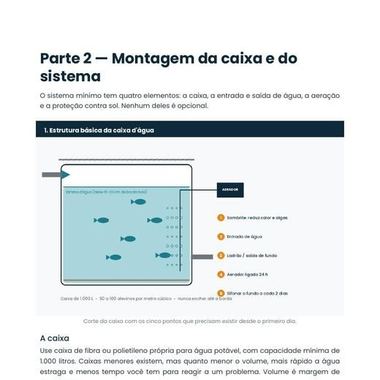 Montagem da caixa d'água